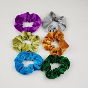 Velvet Scrunchie Hair Ties Bundle Of 6